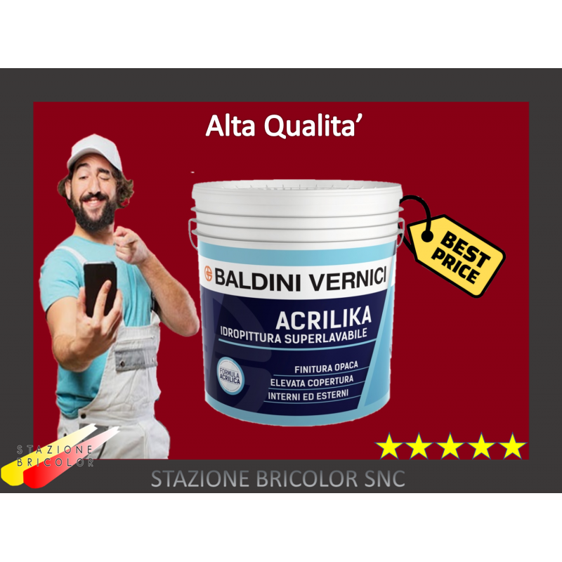 La miglior pittura superlavabile acrilica best price STAZIONE BRICOLOR